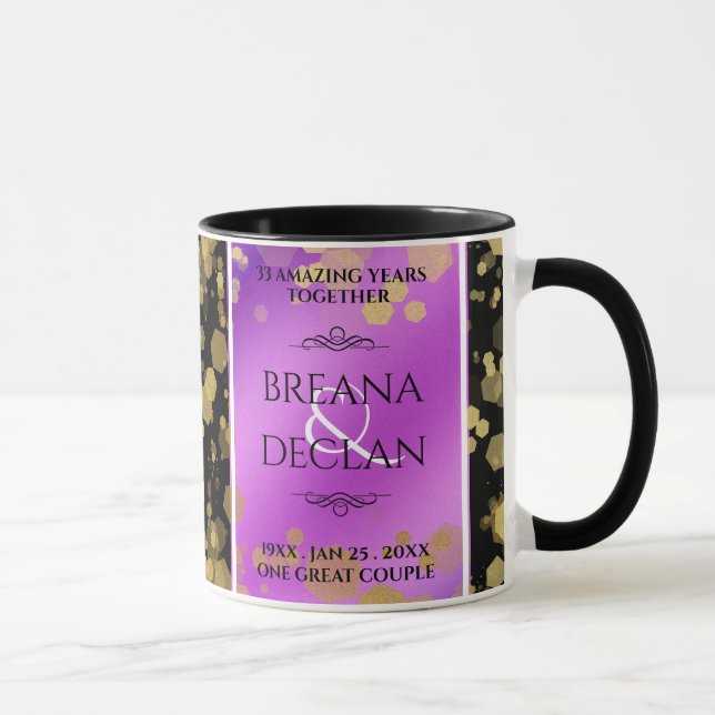 Mug 6e 33e 47e 48e anniversaire du Mariage Améthyste (Droite)