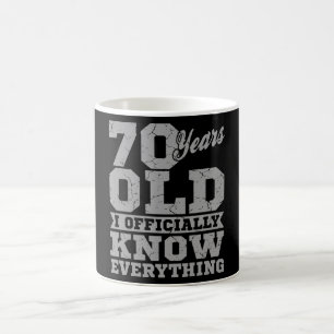 Mug 70 ANS ÂGÉ 70 Anniversaire Cadeau Papa sait tout