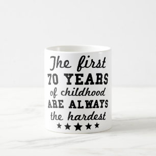 Mug 70 ans de soixante-dixième anniversaire d'enfance