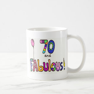Mug 70 et soixante-dixième anniversaire fabuleux