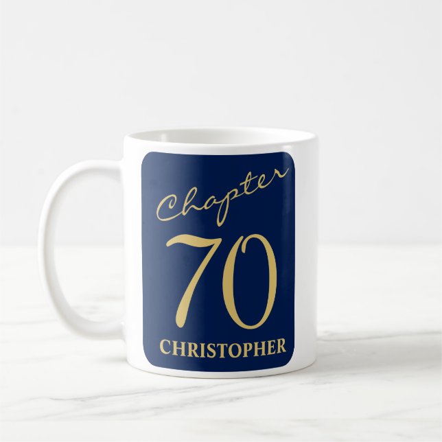 Mug 70e anniversaire Blue Gold (Gauche)