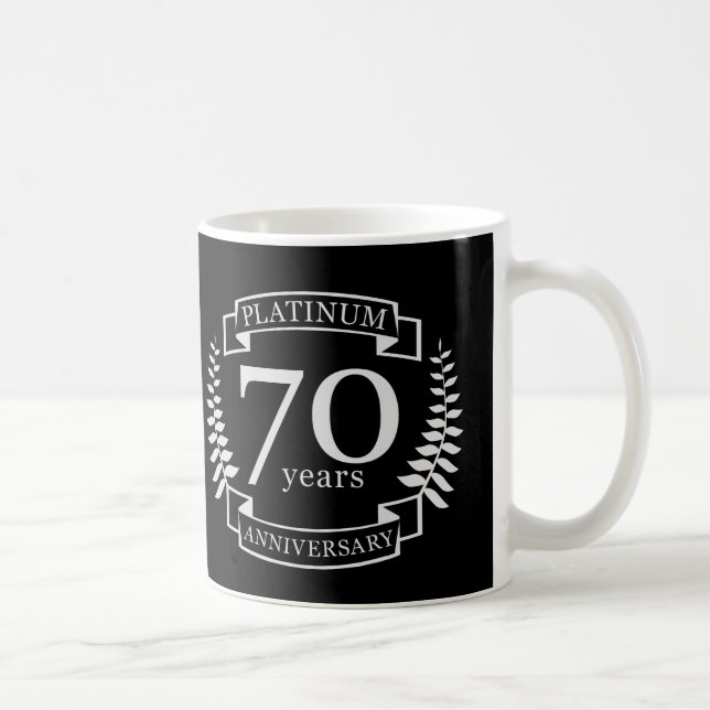 Mug 70e ANNIVERSAIRE Mariage PLATINUM (Droite)