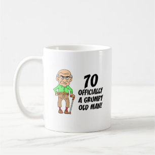 Mug 70e anniversaire officiellement Grumpy Old Man Cof