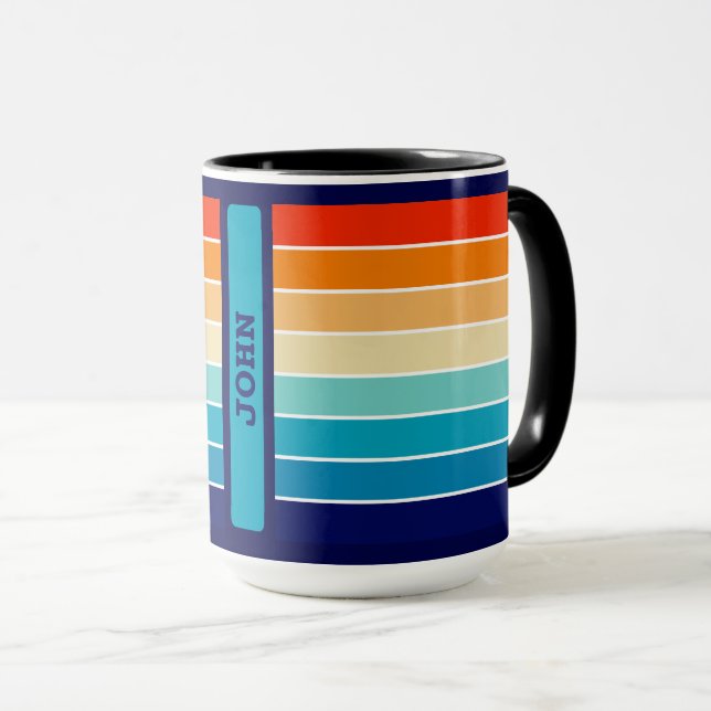 Mug 70s Rainbow Stripes (Devant droit)