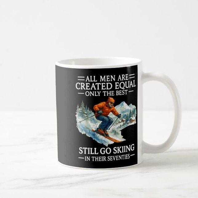 Mug 70th Birthday Skier Man 70 Years Old Skiing Lover  (Droite)