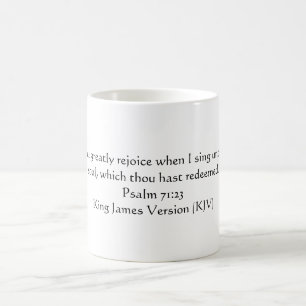 Mug 71:23 de psaume (le Roi James Version)