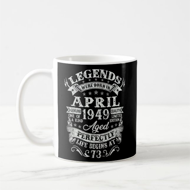 Mug 73ème Anniversaire Des Légendes De Décoration Sont (Gauche)