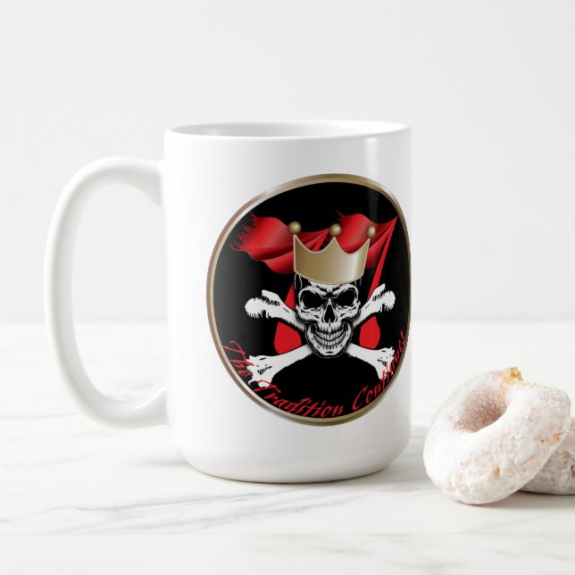 Mug 77e crâne avec armes à feu (Avec donut)