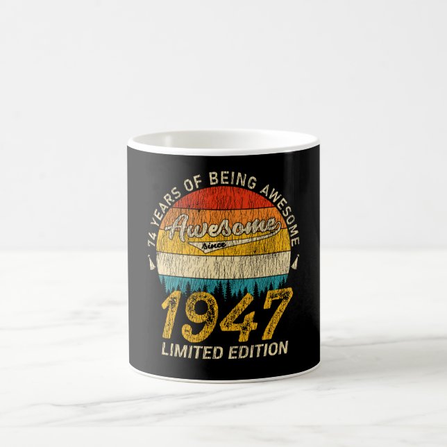 Mug 78 Ans 1947 Retro Awesome 78e anniversaire Cadeau (Centre)