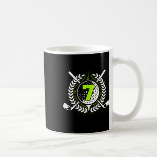 Mug 7e Anniversaire Fête Sport Golf 7 Ans Pour Enfants