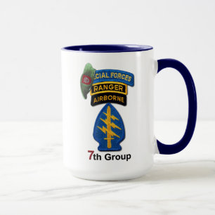 Mug 7e Groupe des forces spéciales Berets verts Vis SF