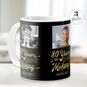 Mug 80e anniversaire 80 ans dans la fabrication 3 phot