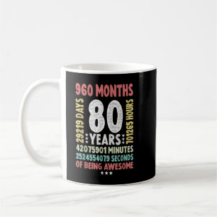 Mug 80e anniversaire 80 ans Vintage Retro - 80 ans o