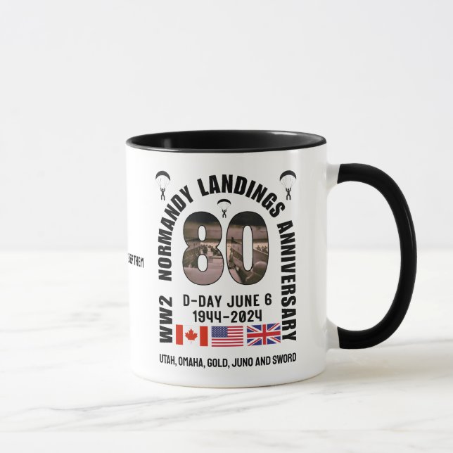 Mug 80e JEUDI DÉBARQUEMENT NORMANDY 2ÈME GUERRE MONDIA (Droite)