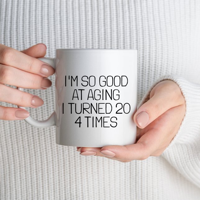 Mug 80th Birthday Party Cadeau 80 ans Personnalisé (Créateur téléchargé)