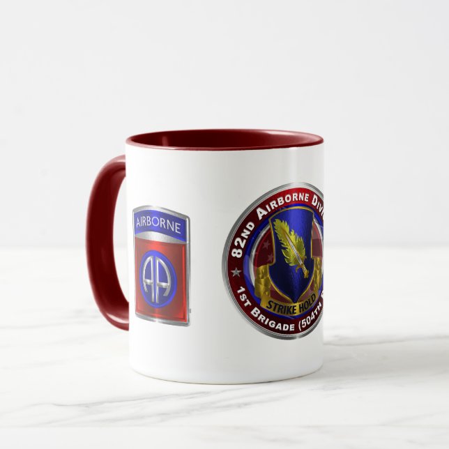 Mug 82e division aéroportée 1re brigade 504e PIR (Devant gauche)