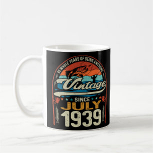 Mug 85e anniversaire vintage 85 ans Amateurs de pêche 