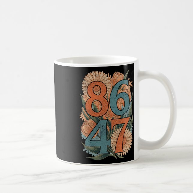 Mug 8647 Anti Trump Floral Democrat Président libéral (Droite)