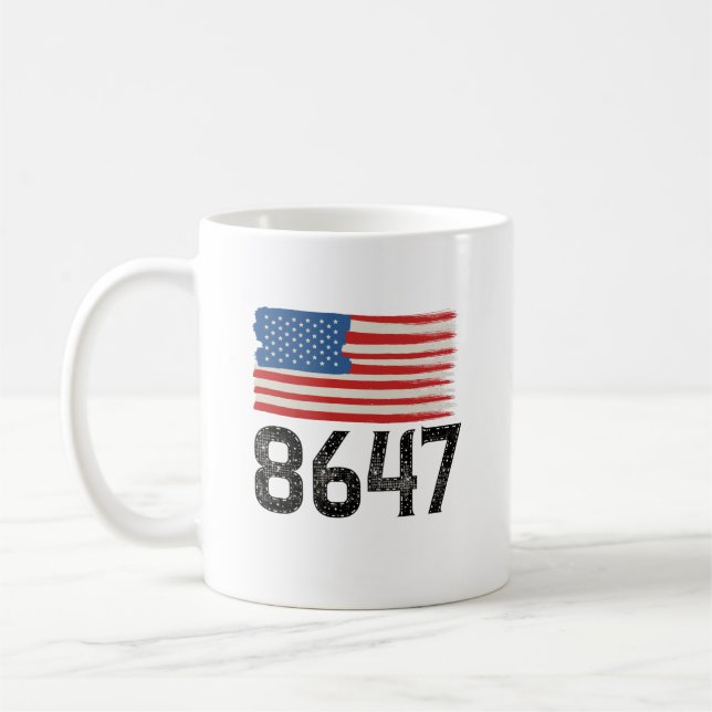 Mug 8647 Déclaration politique du drapeau américain an (Gauche)