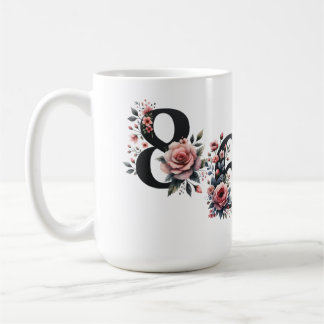 MUG 8647 LETTRES NOIRES ANTI TRUMP ET FLEURS ROSES