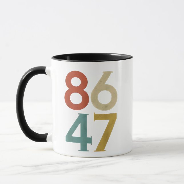 Mug 86 47 Trump Cool rétro anti-Trump (Gauche)