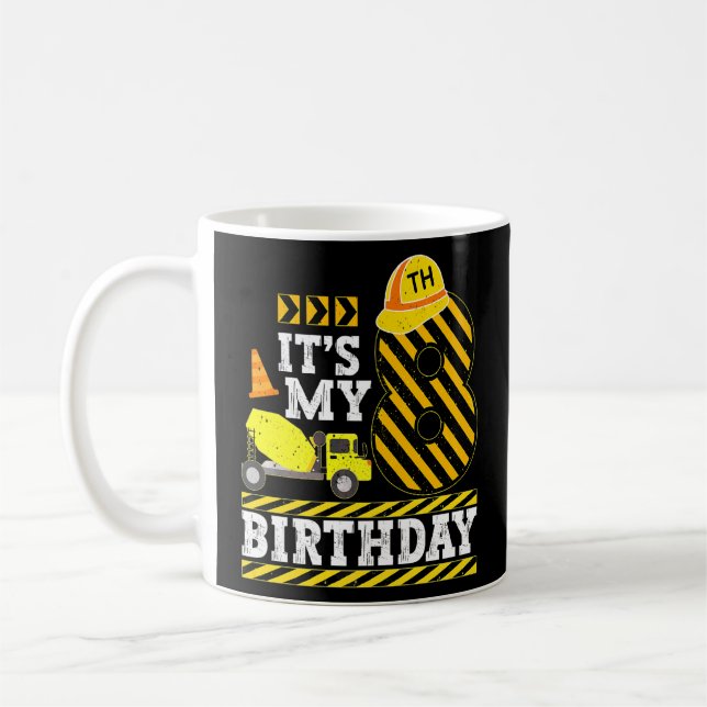 Mug 8 Ans Garçon C'est mon 8e anniversaire Constructio (Gauche)