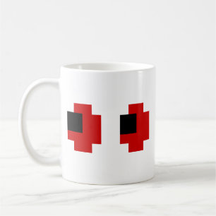 Mug 8 bits Éffrayants yeux rouges