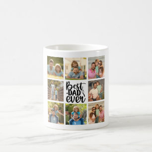 Mug 8 Collage photo Meilleur papa jamais
