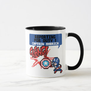 Mug 8Bit Captain America Attaque - Présentation au dev