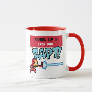 Mug 8Bit Iron Man Attaque - Armure activée !