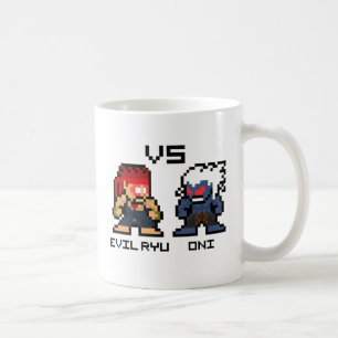 Mug 8bit Ryu mauvais CONTRE Oni