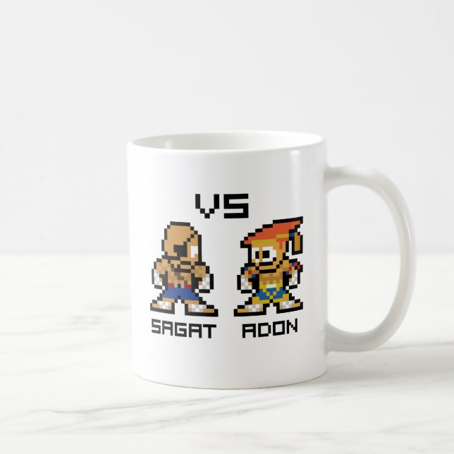 Mug 8bit Sagat CONTRE Adon (Droite)