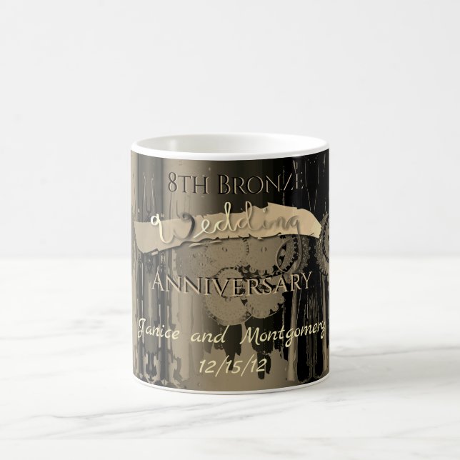 Mug 8e anniversaire du Mariage de bronze Steampunk (Centre)