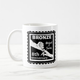 Mug 8e anniversaire mariage cadeau traditionnel bronze