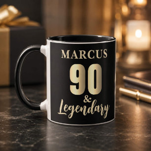 Mug 90 ans & légendaire Or 90e anniversaire 