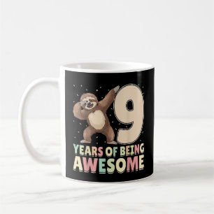 Mug 9 Ans À Être Incroyable Dabbing Paresseux 9ème Ann