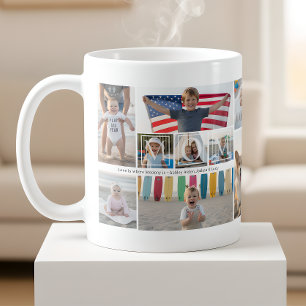 Mug 9 photos montage Love You Maman Noms d'enfants 