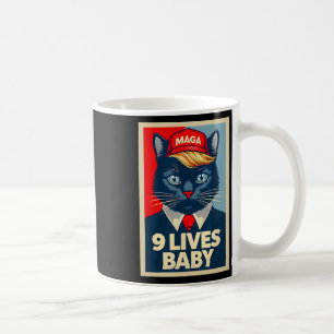 Mug 9 Vies par le mignon Trump Cat Drôle Trump 2024 Pr