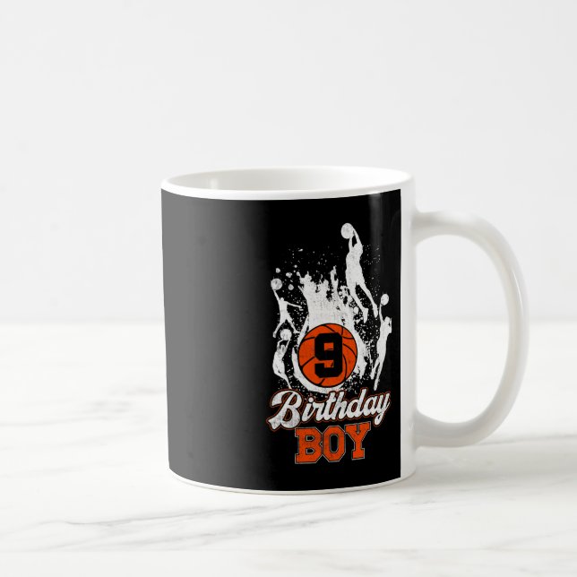 Mug 9e Anniversaire Basketball Thème Anniversaire Garç (Droite)