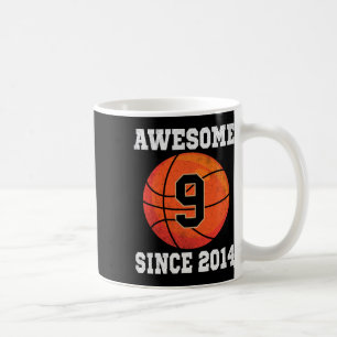 Mug 9e anniversaire Bysketbyll Lover 9 ans Vintage