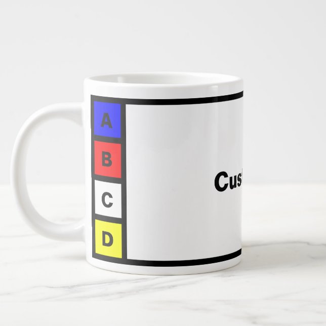 Mug à 4 lettres personnalisable (Gauche)