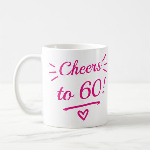 Mug À 60 ans, joyeux anniversaire rose