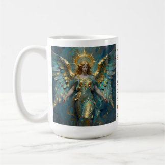 Mug A Beautiful Gold and Turquoise Angel Personalized