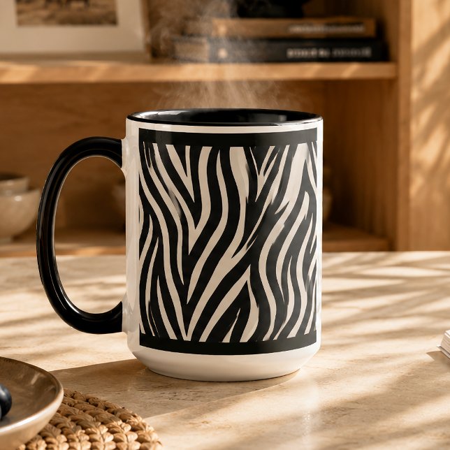 MUG À CAFE 450 ML. "ZÈBRE" (Créateur téléchargé)