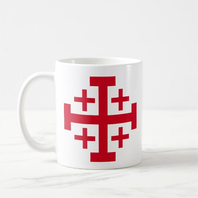 Mug à café à croix de Jérusalem (Gauche)