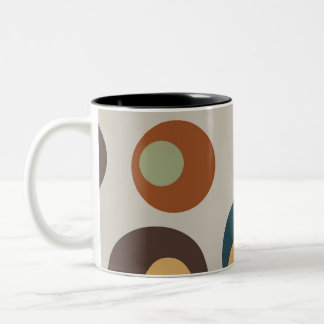 Mug à café à deux tons au milieu du siècle moderne