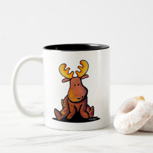 Mug à café à deux tons d'orignal super