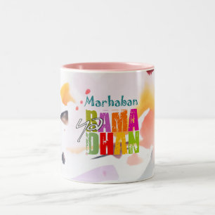 Mug à café à deux tons Marhaban ya Ramadhan