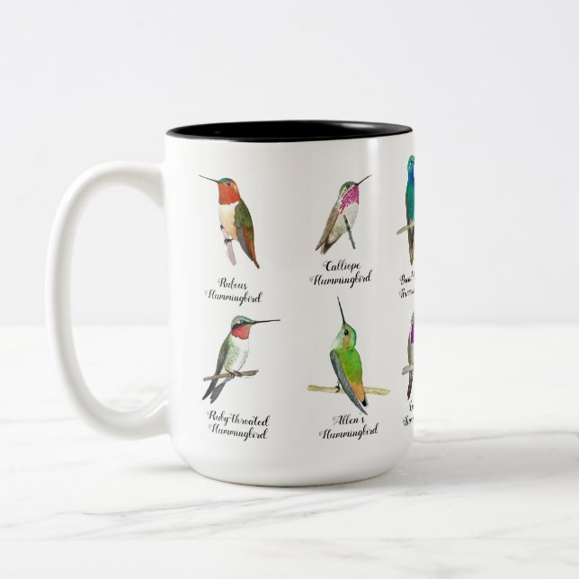 Mug à café à deux tons pour colibris d'Amérique du (Gauche)