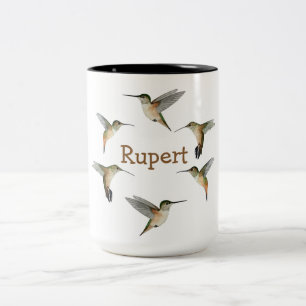 Mug à café à deux tons pour les colibris d'Allen